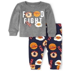 Boys Food Fight Snug Fit Pajama Set